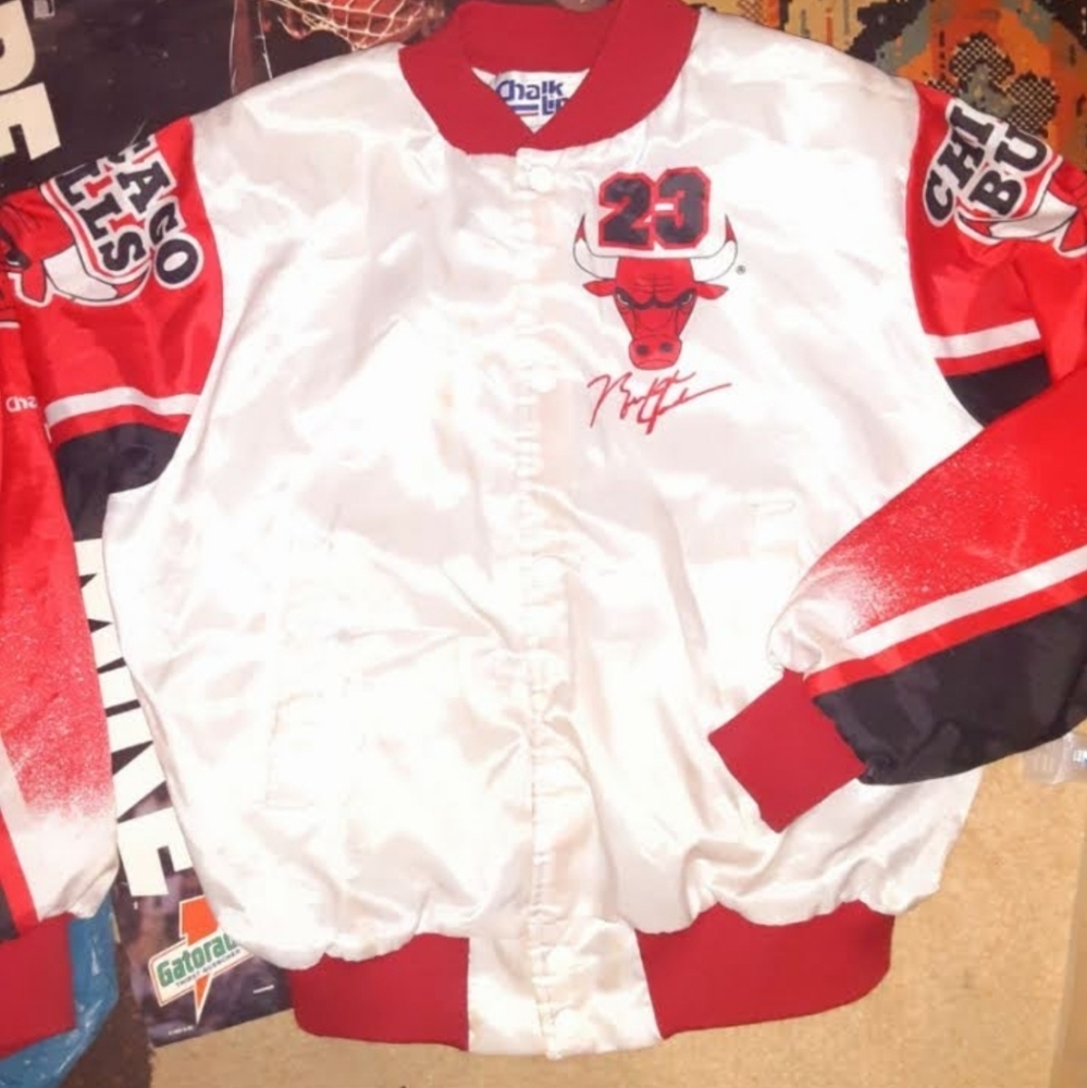 RARE Michael Jordan Chalk Line satin jacket